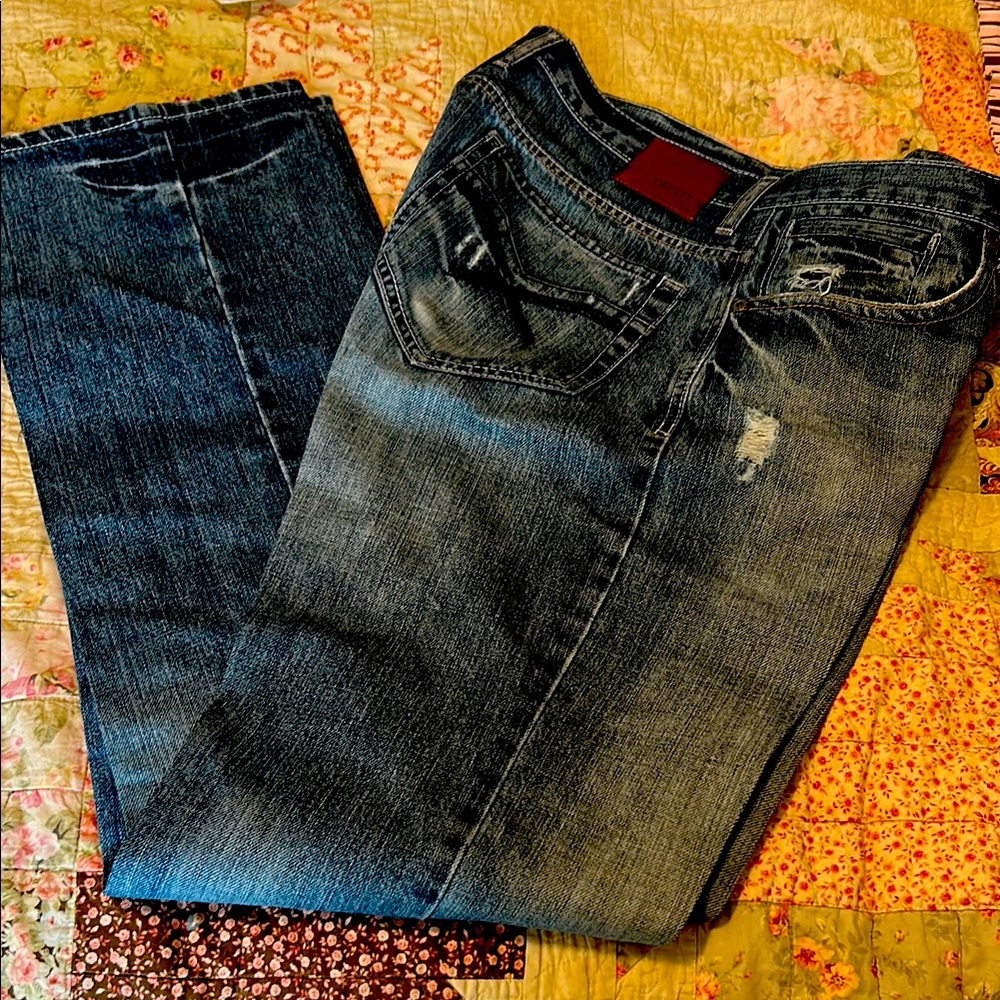 Starched Wrangler 20x Jeans 31x36, need to fix button